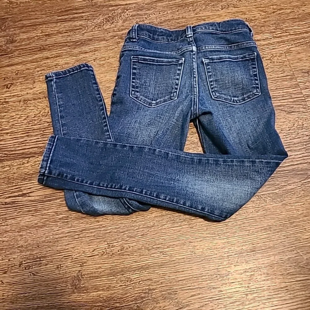 Cat & Jack 5-Pocket Denim Blue Jeans Girls‎ Size 10 Pre-Owned School Stretchy